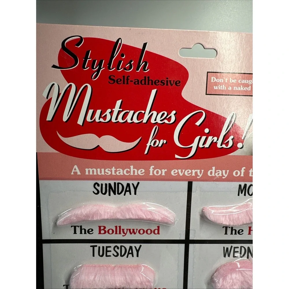 Accoutrements Stick on PINK MUSTACHES FOR GIRLS Costumes Halloween Masquerade